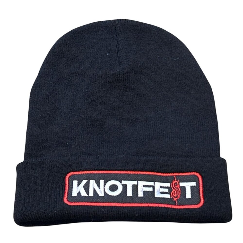 Slipknot Knotfest Beanie Hat Black Embroidered Tour Band Corey Taylor